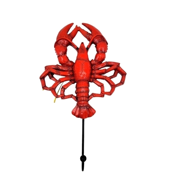 Nautical Cajun Red Lobster Wall Mount Coat Hook - Picture 1 of 6